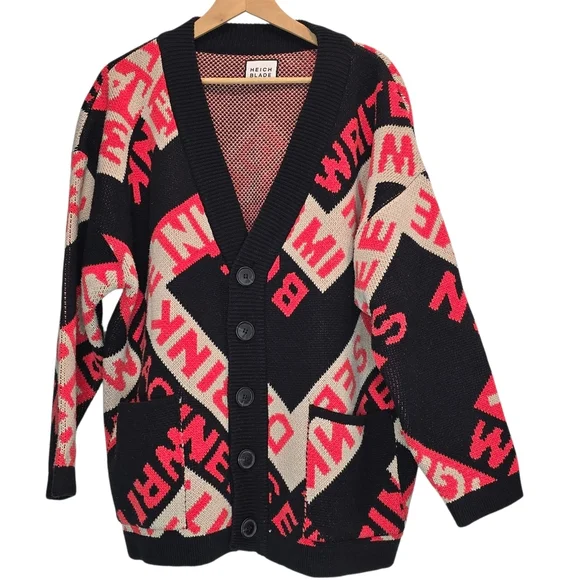 Heich Blade Riot Jacquard Cardigan Size M/L - Picture 3 of 12